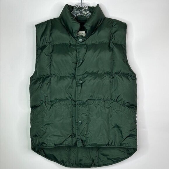 Vintage Gander Mountain Green Puffer Goose Down Vest Size Medium - Picture 1 of 9
